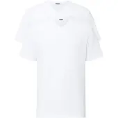 Schiesser Short-Sleeve Jersey T-Shirt, 2-Pack, V-Neck, White - American T-Shirt - White - XXXL