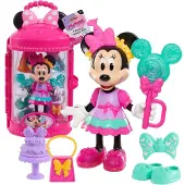 Just Play Docklåda - MINNIE MOUSE - 15 cm Sweet Party Artikulerad Figur - Med kläder och accessoarer