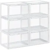 Hobby Hall Säilytyslaatikkosetti Songmics 6 kpl, 36x28x22 cm, läpinäkyvä
