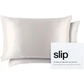 Slip Pure Silk Queen Pillowcase Duo - White Tyynyt 2 kpl