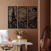 Hobby Hall Ripustettava koriste Vangogh, 3 kpl.