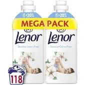 Lenor -huuhteluaine Sensitive Cotton Fresh, 2x1,239 l