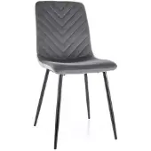 Signal Meble 4-osainen tuolisetti Daren Velvet, harmaa