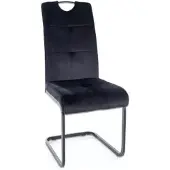 Signal Meble 4-tuolin tuolisetti Axo Velvet, musta