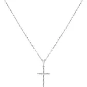 Lykken Crosses hopeinen ristikaulakoru 45cm