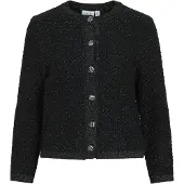 Vila Vimalay O-Neck L/S Button Knit Cardigan - Black - XS