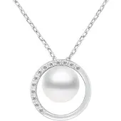 Lykken Pearls helmikaulakoru 42+3cm hopea