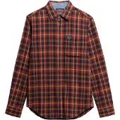 Superdry for man. M4011047A Lumberjack shirt red (S), Casual, Cotton, Long sleeve