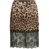 Noisy May Nminferno Mw Short Satin Lace Skirt - Multi/patterned - XL