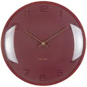 Karlsson seinäkello Fuerte Dome burgundy red KA6084RD