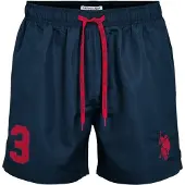 U.S. POLO ASSN. Uimashortsit 'UMALEXANDER' safiiri / viininpunainen
