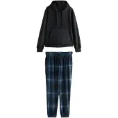 Next Pitkä pyjama laivastonsininen / musta