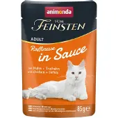 Animonda Vom Feinsten 24x85g Adult Raffinesse kastikkeessa kana & kalkkuna