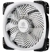 Silverstone AP142-ARGB, 140mm PWM-laitetuuletin, läpinäkyvä/musta