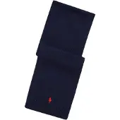 Ralph Lauren 2/30 Merino Wl Rws-Scarf-Ac-Scf - Navy - S/M