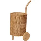 Ferm Living Säilytyskori - Rottinki - Tukki Trolley - Natural - - OneSize - Säilytykset