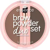 Essence - Poudre Sourcils Kulmakynä Duo Set - 02 Keskiväri