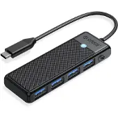 ORICO PAPW4A-C3 USB-jakaja, 4 porttia, 4 x USB-A 3.0, 0,15 m – musta