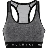 MOROTAI Urheilurintaliivit 'Athletic' meleerattu harmaa / musta / valkoinen
