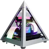 Azza Pyramid Mini, Mini Pyramid, PC, Alumiini, Musta, Mini-ITX, Alumiini, SPCC, Karkaistu lasi, Multi (CSAZ-806)