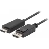 Lanberg DisplayPort - HDMI Kaapeli FHD - Musta - 1m