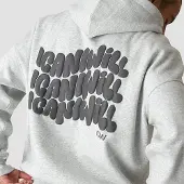 ICANIWILL Everyday Relaxed Hoodie Print Light Grey Melange