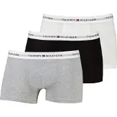 Tommy Hilfiger Underwear Bokserishortsit 'Essential' meleerattu harmaa / musta / valkoinen