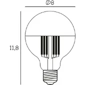Design By Us LED-lamppu G80, pääpeili, kulta, E27, 3,6 W, 2 700 K , E27 3,6 W LED, himmennettävä, Lasi