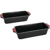 Woll - Bake It Leipävuoka 3 L 2 kpl Musta/Punainen