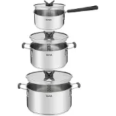 Tefal - Opti'Space Kattilasarja 6 osaa Harmaa