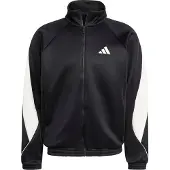 Adidas Urheilullinen collegetakki 'Stadium' musta / valkoinen