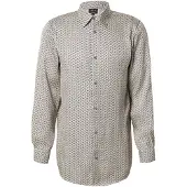 Armani Exchange for man. XM001821AF13235F0143 Guru Cream Shirt (M), Black, Casual, Cotton, Long sleeve