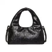 Calvin Klein Emblem Aop Puffer Bag With Strap - Black - ONE SIZE