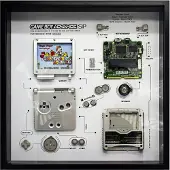 Usorteret Retro Art Nintendo Gameboy SP -konsolinäyttö - Hopea