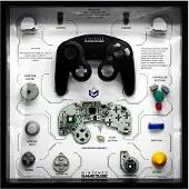 Usorteret Retro Art Nintendo Gamecube Controller Display - Black