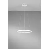 LUCE Design Led riippuvalaisin Axis, Valkoinen/opaali, Olohuone/ruokailutila, Metalli, Moderni