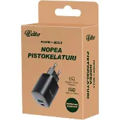 Waltter Eco Pistokelaturi PD 30W + QC3.0 seinälaturi