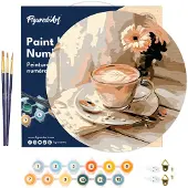 Figure'd Art Puinen numeromaalaus Morning Coffee