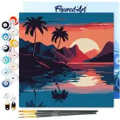 Figure'd Art Mini numeromaalaus The Sea Sunset