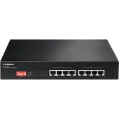 Edimax ES-1008P V2, Fast Ethernet (10/100), Täysin kaksipuolinen, Power over Ethernet -tuki