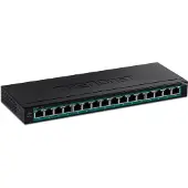 Trendnet TPE-TG160H, Hallitsematon, Gigabit Ethernet (10/100/1000), Täysin kaksipuolinen, Power over Ethernet -tuki, Telineasennus, 1U