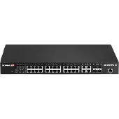 Edimax GS-5424PLC V2, Hallittu, Gigabit Ethernet (10/100/1000), Täysin kaksipuolinen, Power over Ethernet -tuki, Telineasennus, 1U
