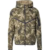 Nike Takki Tech Fleece Tuulitakki Camo - Vihreä/Musta, koko Small