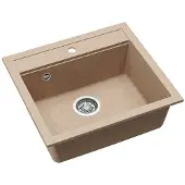AquaSanita Kiviallas HELIKA Quadro SQQ100-110W, beige, Yksinkertaisella venttiilillä