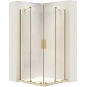 REA suihkukaappi Montana Double Gold Brush 90x90