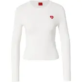 HUGO for woman. 50554317 Sarpha T-shirt white (M), Casual, Cotton, Long sleeve