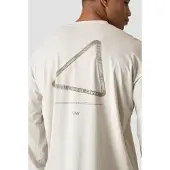 ICANIWILL Grit Stonewashed Long Sleeve T-shirt Print Light Beige