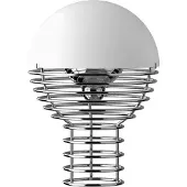 Verpan Design-pöytävalaisin Wire, himmennettävä, Kromi/hopea, Olohuone/ruokailutila, Ruostumaton teräs, Design