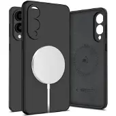 Tech-Protect Samsung Galaxy S25 Edge Nestemäinen silikonikotelo - MagSafe-yhteensopiva - musta