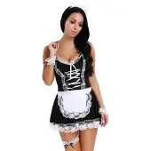 Dark Red Brand Seksikäs puku roolileikkejä varten Sexy Maid